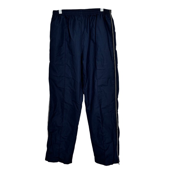 Reebok Navy Blue Track Pants Zip Legs Adult Size Medium Athleticwear - Picture 1 of 6